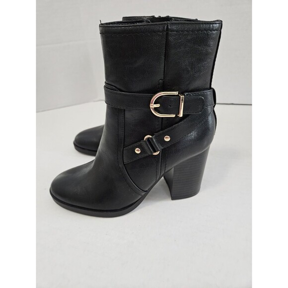 Unisa Womens Black Ankle Boots Unledger Size 8 Zip Sides - Picture 2 of 8